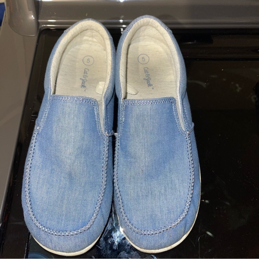 Cat & Jack Denim Blue Kids Slip-On Sneakers